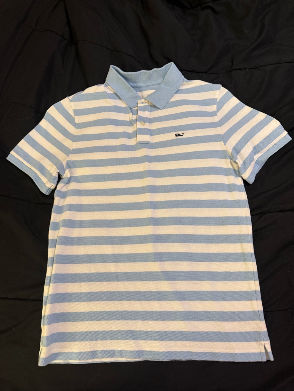 Vineyard Vines Blue and White Striped Polo